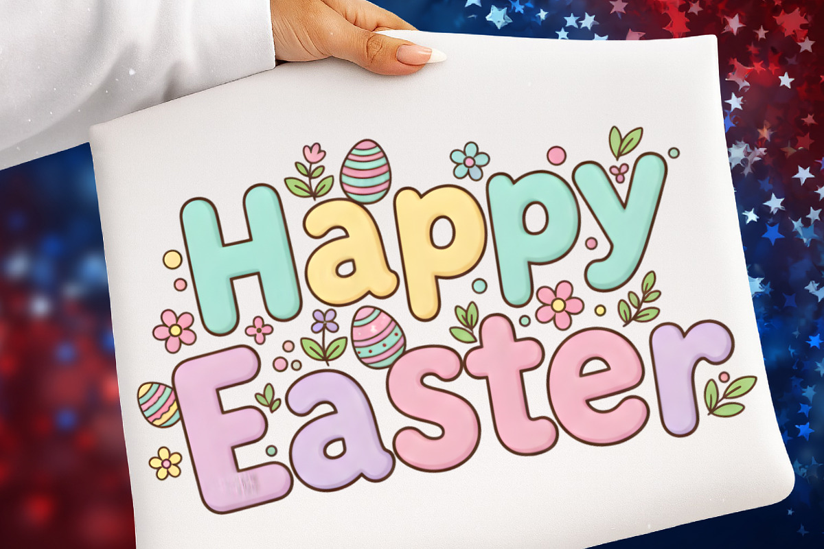 Bunny Egg Floral Spring Happy Easter, an Illustration by SinaCreation (Photo 1 of 7)