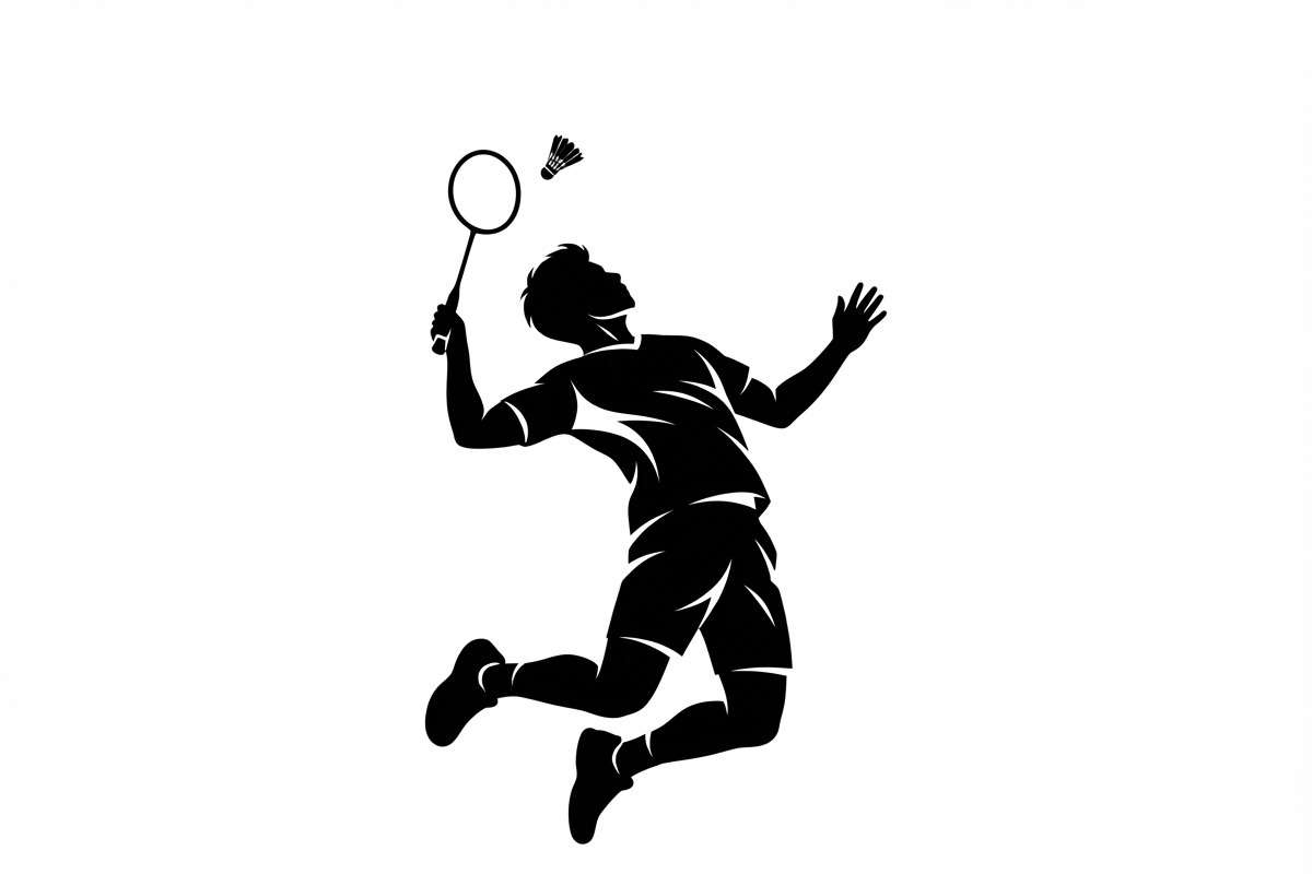 60 Badminton Player Smash Silhouette, a Person Illustration by Amazin_art (Photo 7 of 26)
