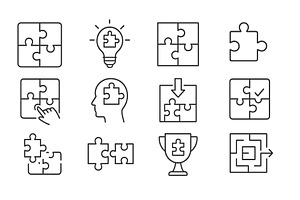 Creative puzzle pieces symbolizing, a Technology Illustration by ZinetroN