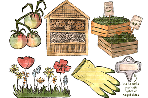 Watercolor Garden PNG Clipart