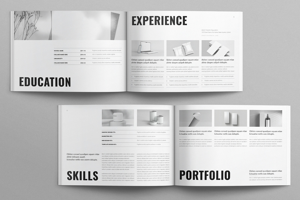 Creative Portfolio Template Landscap, a Brochure Template by E-Type (Photo 3 of 5)