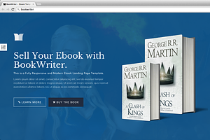 BookWriter - EBook Landing Page