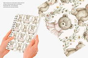 Teddy bear seamless pattern, a Pattern Graphic by Pink Studio Art (Thumbnail 3 of 4)