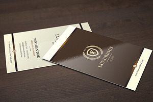 Luxurious Gold Brown Business Card