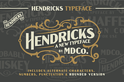 Hendricks - Old Time Sans, a Sans Serif Font by Mahaffey Design Co.  (Thumbnail 1 of 4)