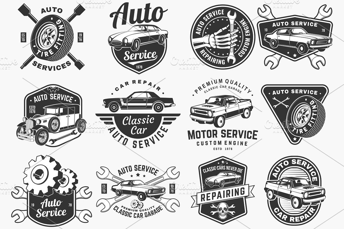 Auto Service Templates, a Branding & Logo Template by sivVector