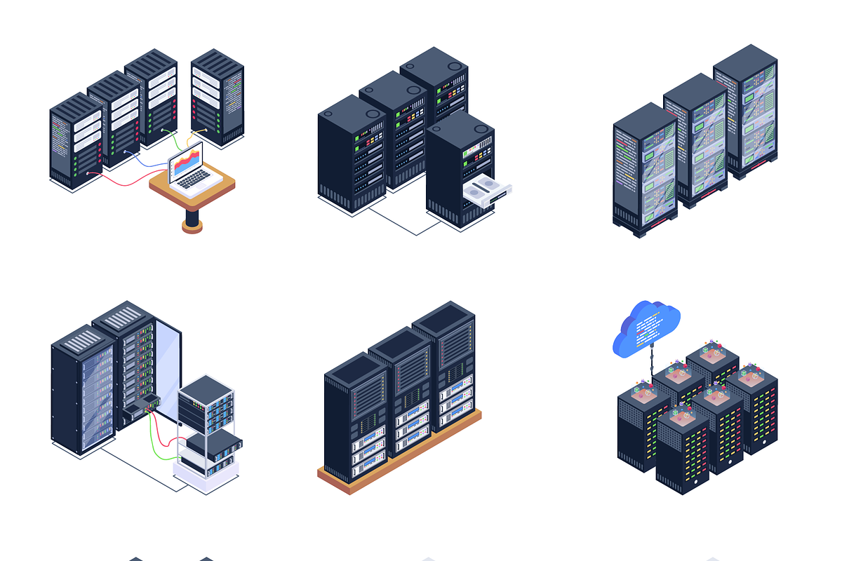 Infrastructure and Server Set, a Technology Illustration by Brickclay (Photo 10 of 14)