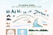 Illustrative Landscape Creator, an Object Illustration by Anugraha Design (Thumbnail 11 of 11)