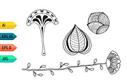 Set of vintage floral silhouettes, a Pattern Graphic by julia_musdotter (Thumbnail 8 of 11)