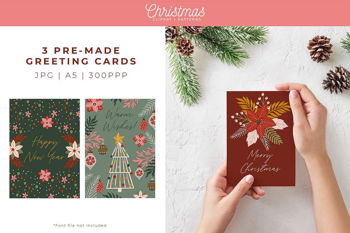 Christmas graphics & patterns, an Illustration by Laura Camoe (Photo 6 of 6)