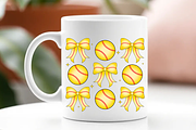 Softball Coquette Bow Png SVG, an Object Graphic by Digi_Design_World (Thumbnail 4 of 4)