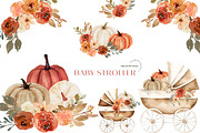 Pumpkins Carriage Watercolor Clipart, an Illustration by Sunflower Day Love (Thumbnail 5 of 5)