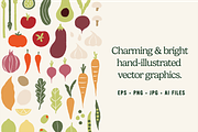 Rustic Vegetable Illustrations, a Food Illustration by Gross Illustrations (Thumbnail 3 of 7)