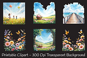 Summer Scenery Watercolor Cliparts, an Illustration by RobertsArt (Thumbnail 3 of 8)