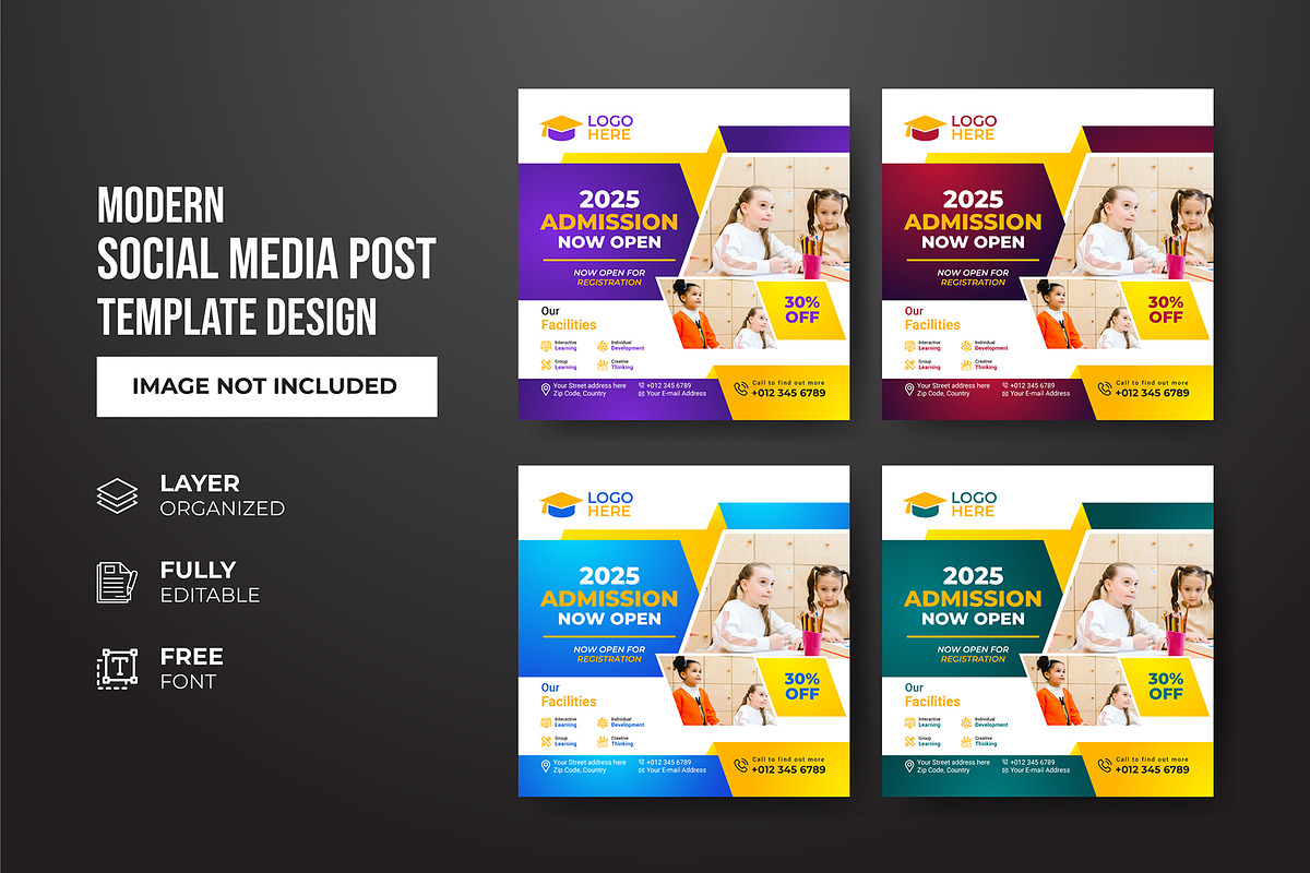 Social Media Post Template, a Social Media Template by gstudiovect21 (Photo 46 of 72)