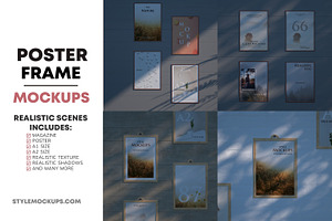 Set of Poster Frame Mockups