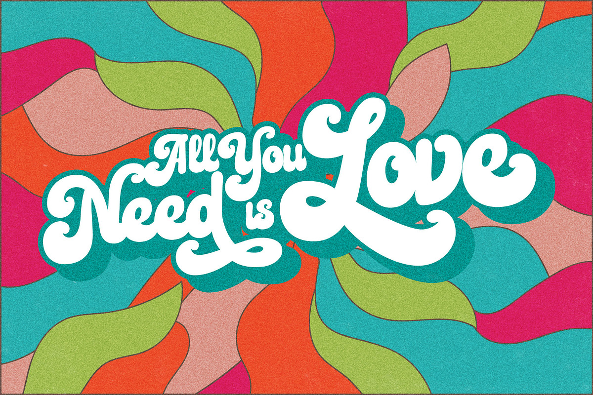 Lovadelic Groovy Typeface preview 6