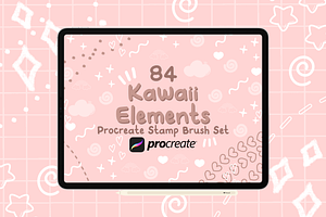 Kawaii Elements Procreate Stamps