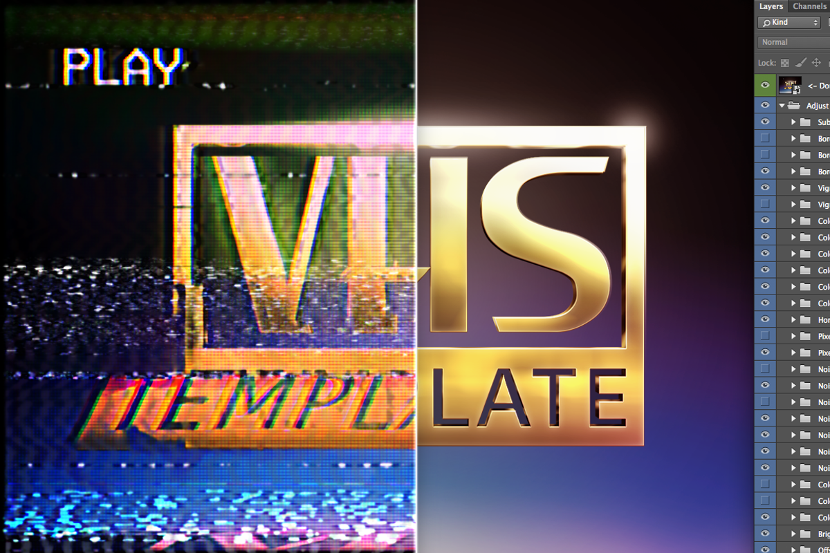 VHS Effect Template, a Layer Style Add-On by Nice To Must Have