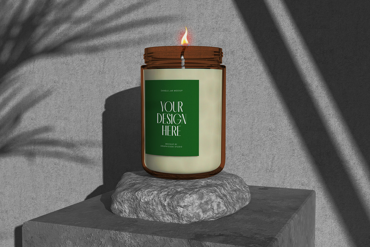 Candle Jar Mockup, a Cups & Container Mockup by graphicook (Photo 3 of 4)