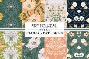 Art Nouveau Patterns Pastel