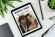 Newspaper Wedding Program, an Invitation Template by ZoloDesignHub (Thumbnail 7 of 9)