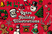 Retro Holiday Illustrations, a Seasonal Illustration by Mutant Lagoon (Thumbnail 1 of 5)