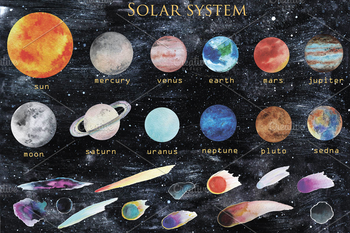 Galaxy  clip art collection, a Texture Illustration by digital_essence (Photo 2 of 7)