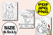 Autumn Animals Coloring Pages, an Illustration by Design Home (Thumbnail 5 of 7)