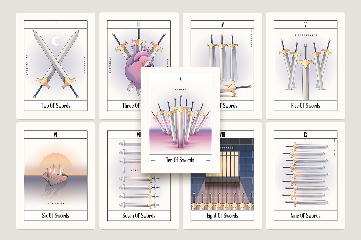 Tarot Card Templates - Minor Arcana, an Illustration by Polar Vectors (Photo 7 of 15)
