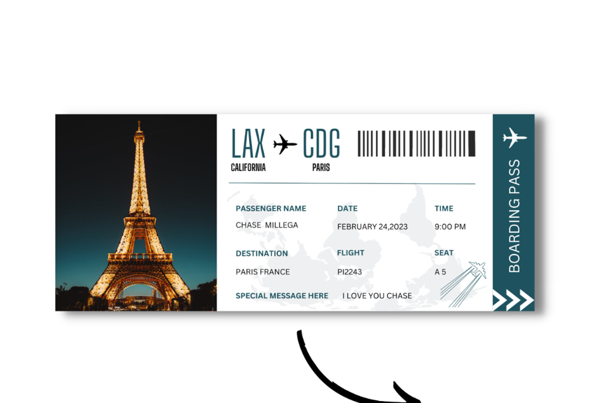 Editable Boarding Pass Template, a Card Template by YasdeyDesigns (Photo 2 of 8)