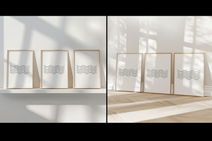 4x Bundle Set Of 3 Frame Mockups