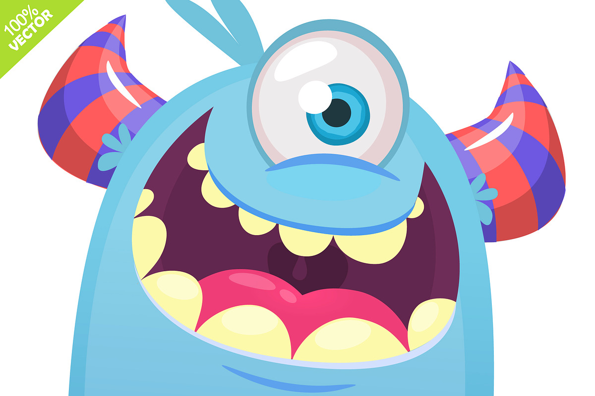 Cookie Crunchers - 6 Cute Monsters, a Decorative Illustration by D R A W K M A N (Photo 3 of 4)