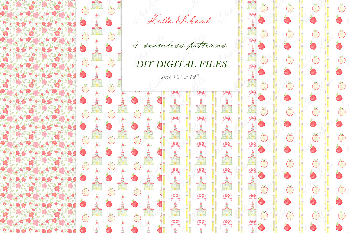 Hello School Vintage DIY Watercolor, a Graphic by LABFcreations (Photo 4 of 4)