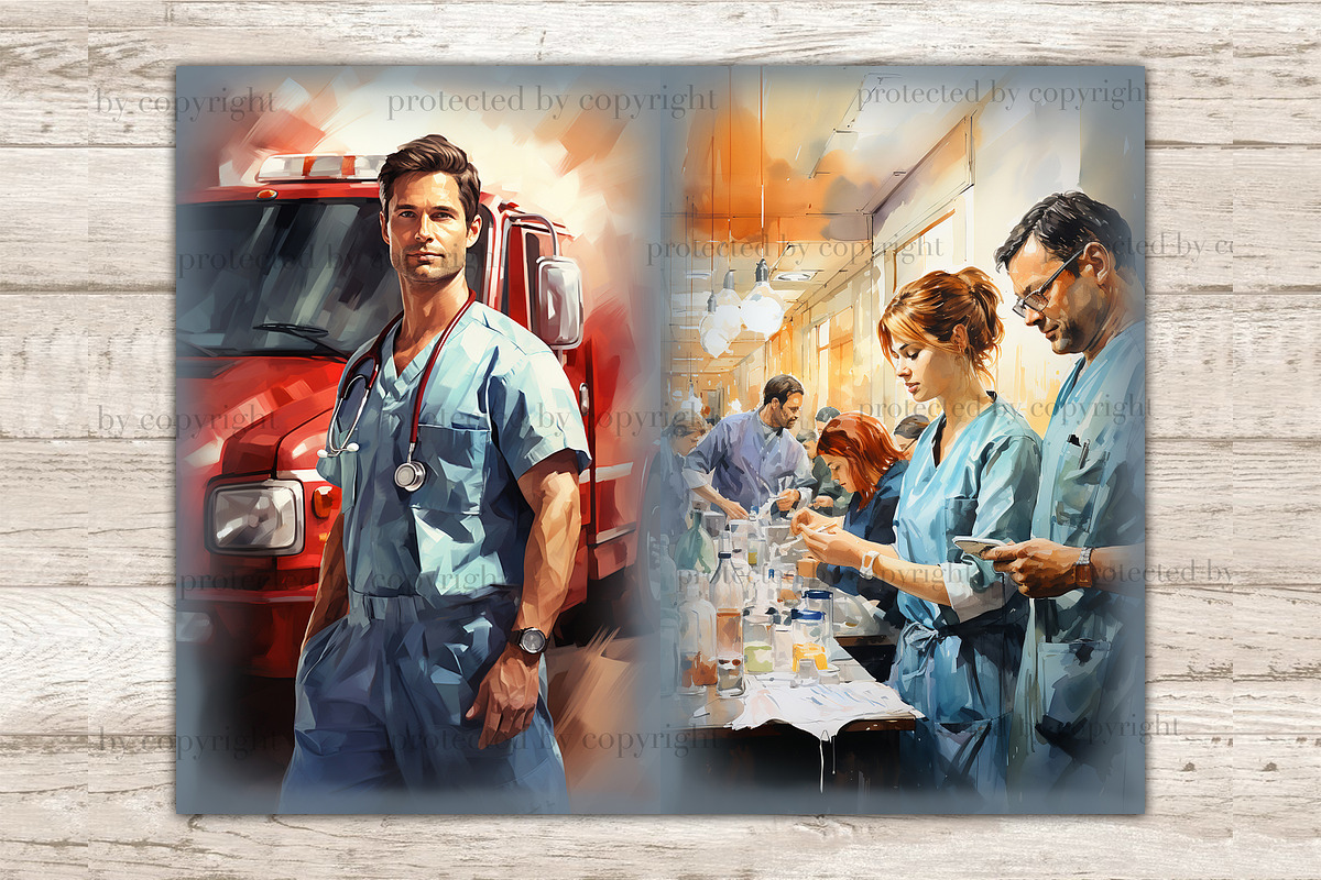 Medical Junk Journal Pages | Nurse, a Work Illustration by GlamArtZhanna (Photo 9 of 9)