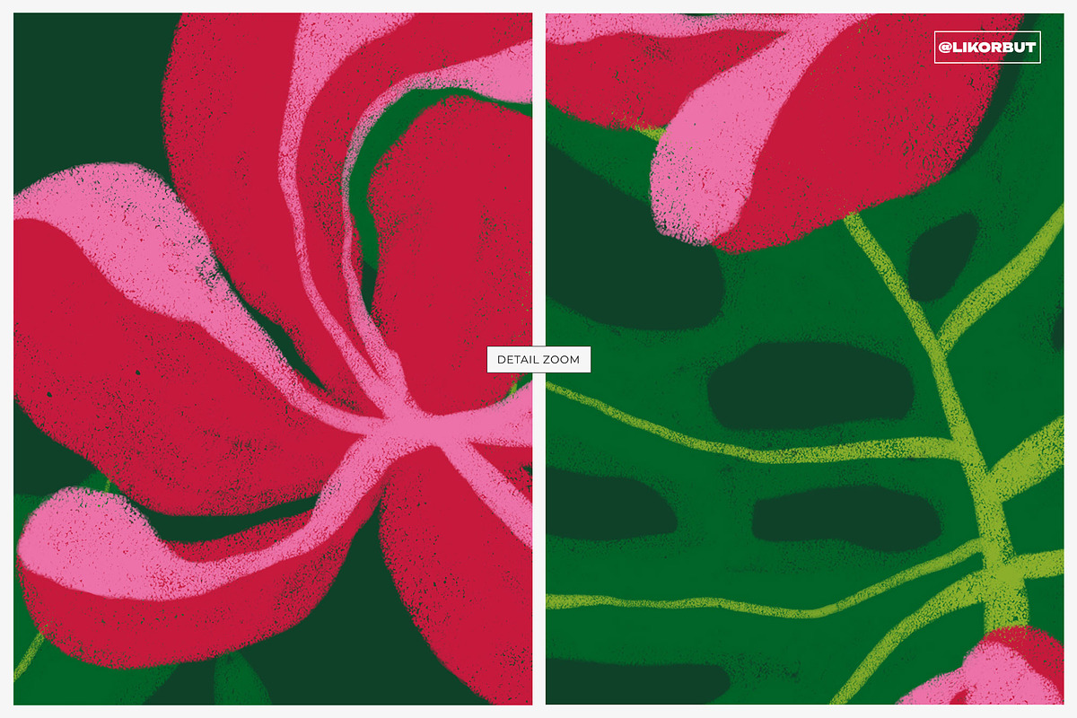 Bold Tropical Floral Pattern, a Pattern Graphic by likorbut (Photo 10 of 15)