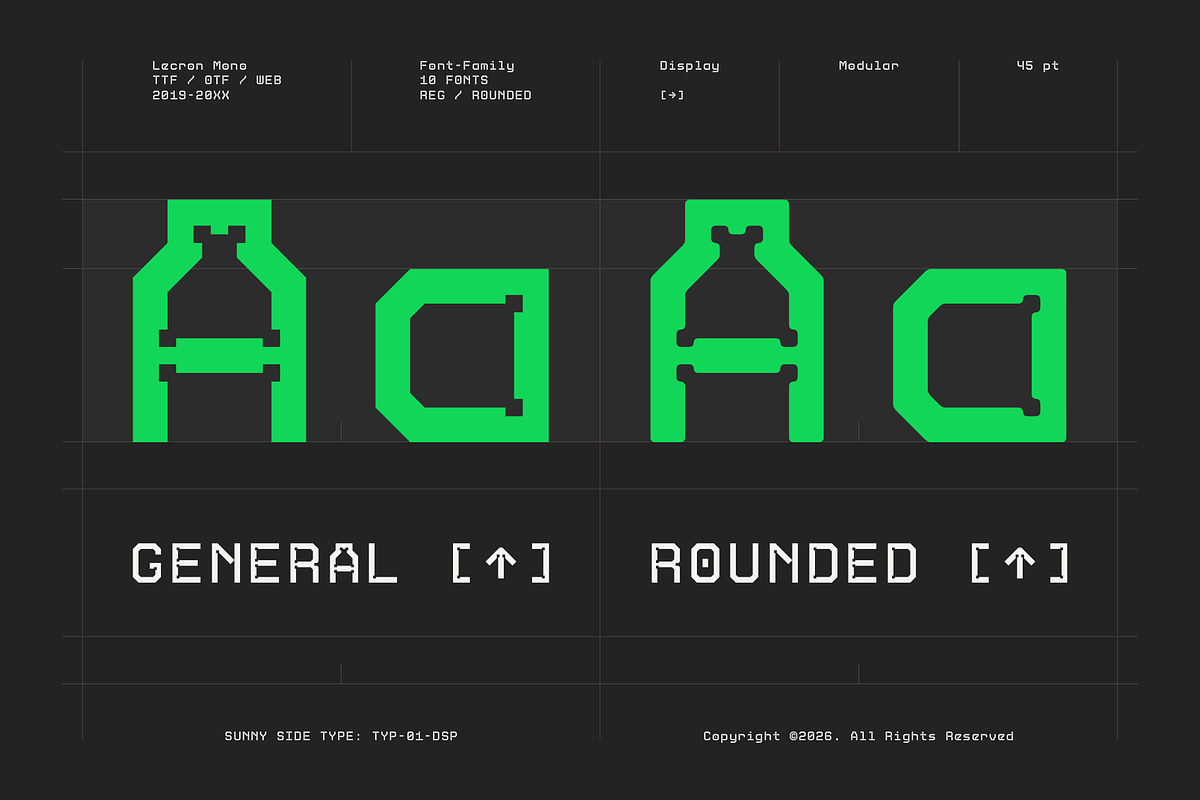 Lecron Mono, a Sans Serif Font by Sunny Side Type (Photo 4 of 13)