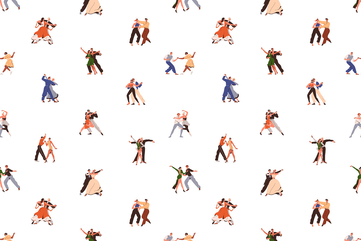 Couples dance seamless pattern, a Pattern Graphic by Good Studio (Photo 2 of 4)