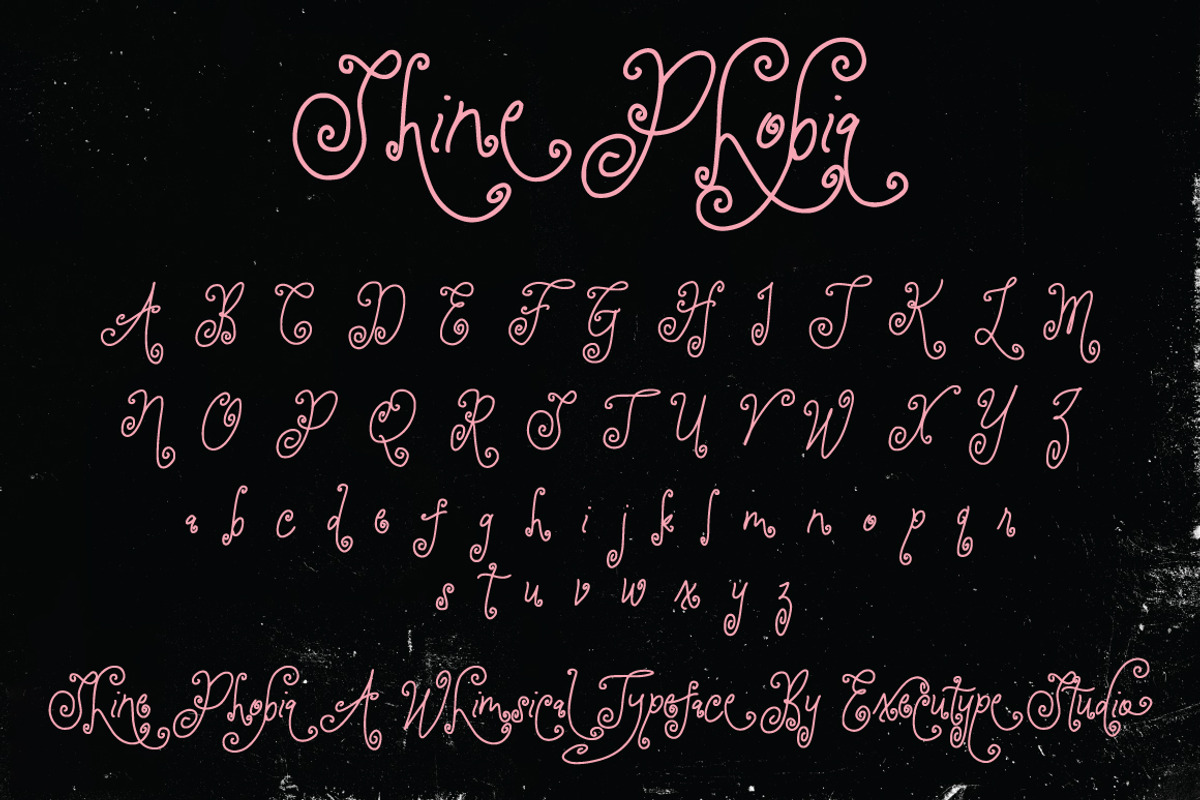 Shine Phobia - whimsical Font, a Handwritten Font by executypeStudio (Photo 12 of 15)