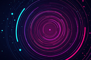 Vibrant abstract circular pattern, an Abstract Photo by AlyaAnd