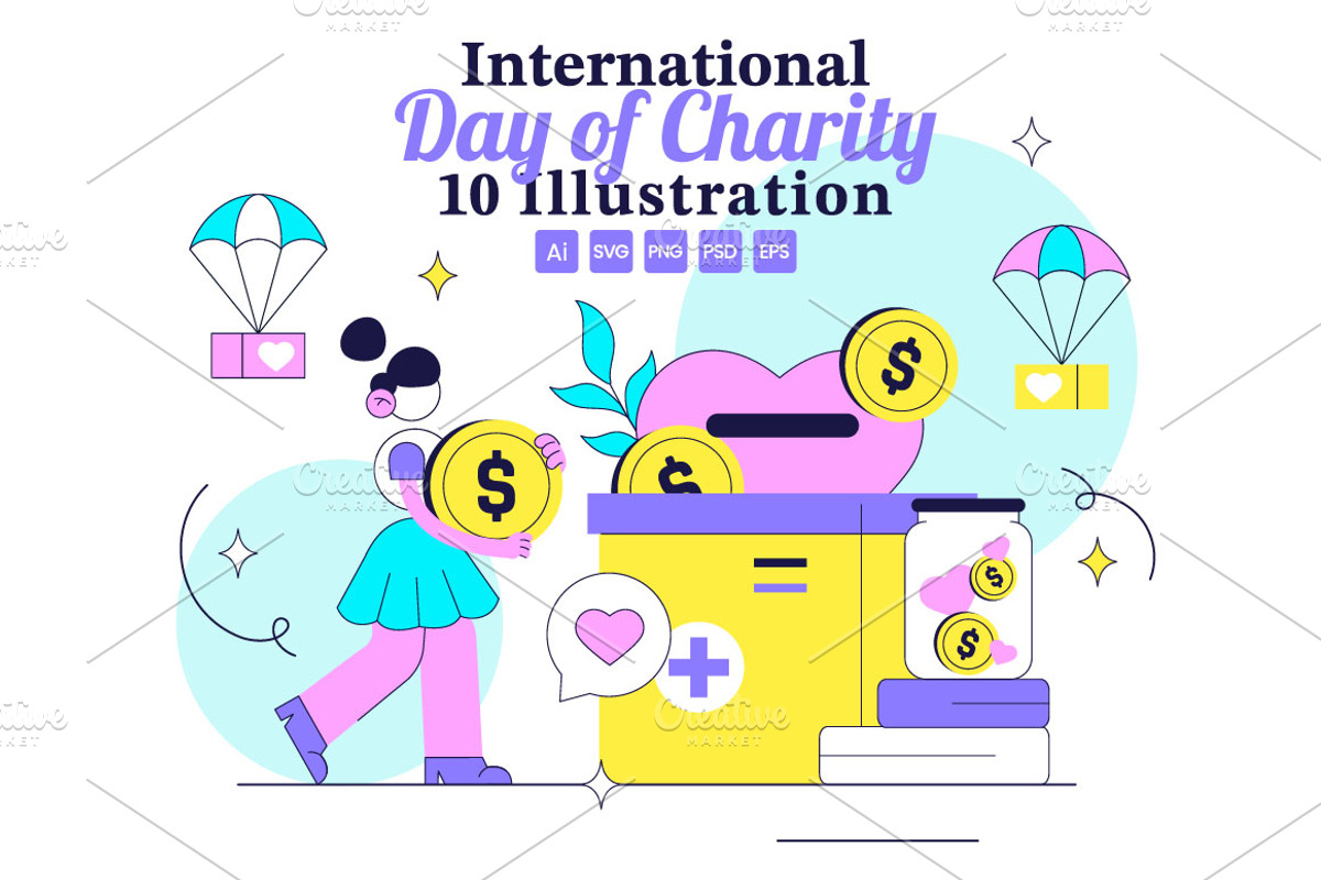 10 International Day of Charity, a Person Illustration by denayunebgt (Photo 1 of 4)