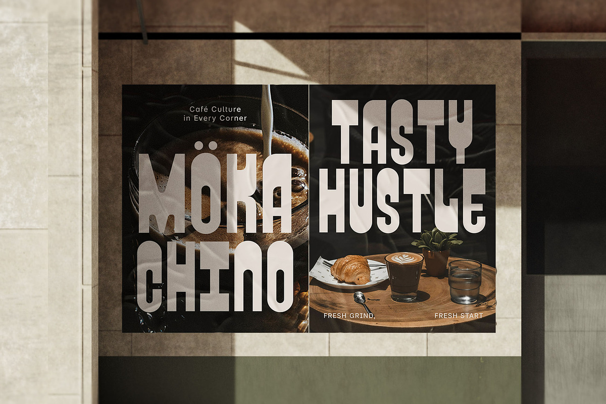 Reactro - Bold Retro Condensed Font, a Sans Serif Font by Typia Nesia (Photo 12 of 15)