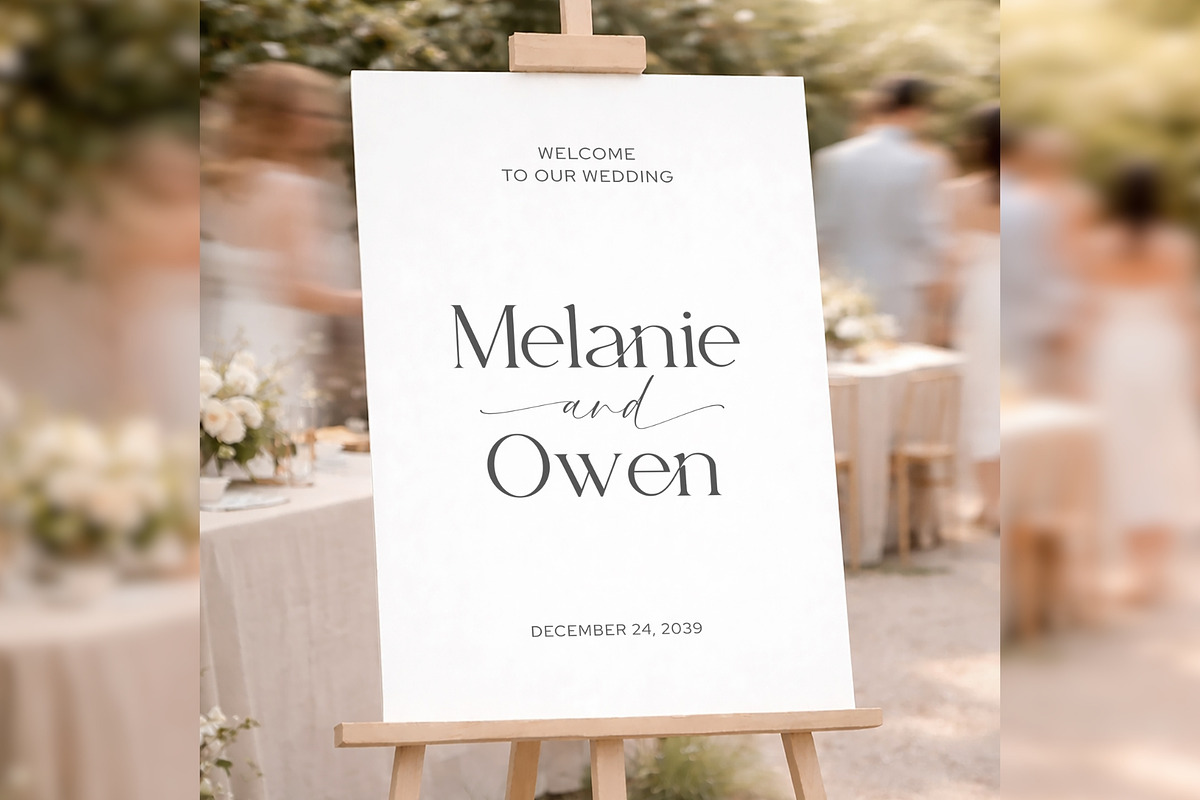 Elegant Welcome Sign Canva bd005, a Poster Template by TyphoonStudio (Photo 1 of 10)