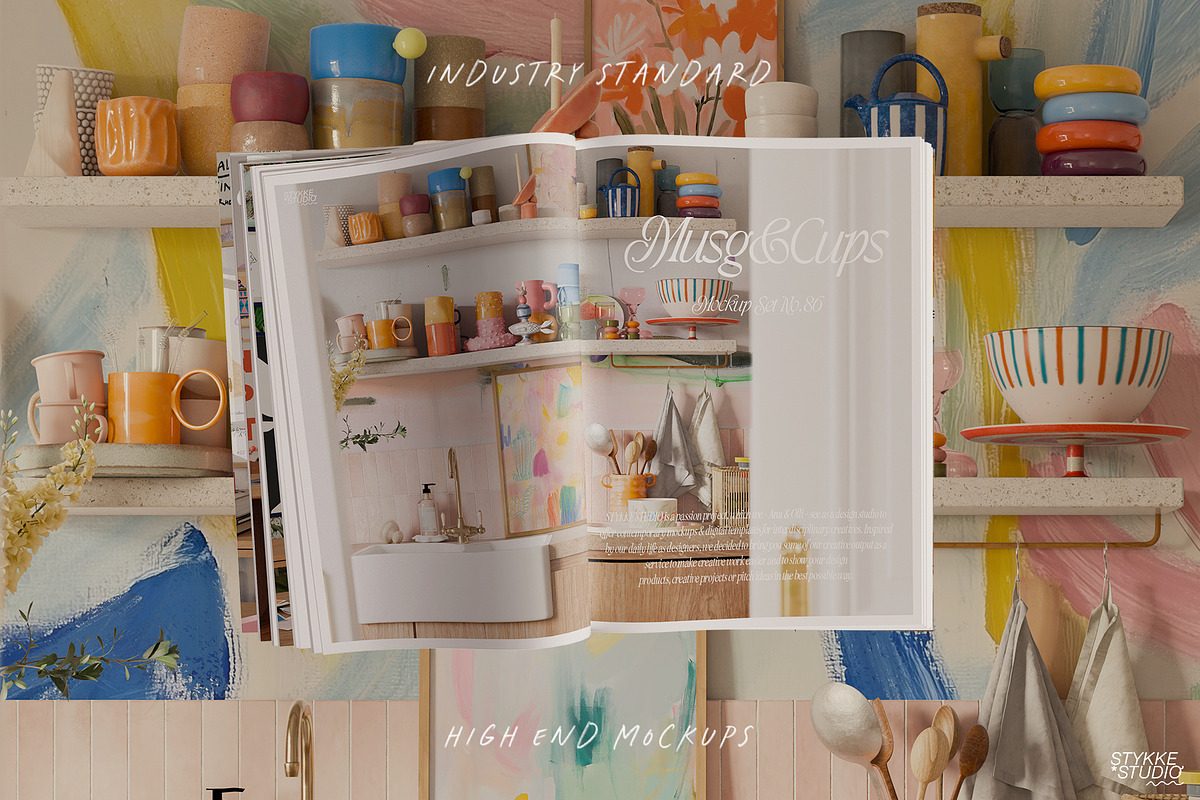 MUGS & CUPS | Frame Mockup Kitchen, a Household Mockup by Stykke Studio (Photo 12 of 13)