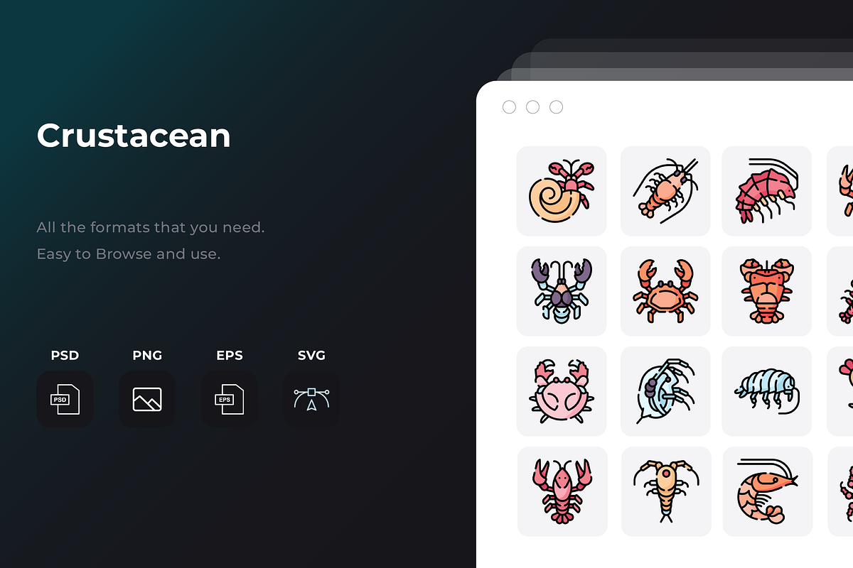 Crustacean Icons, an Icon by Wencory