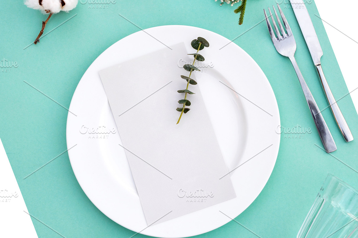 Minimalist Table Setting. Top view, a Food & Drink Photo by IMG Studio (Photo 5 of 5)