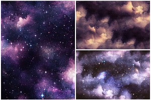 Seamless Galaxy & Sky Backgrounds