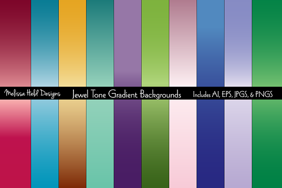 Jewel Tone Gradient Backgrounds preview 8