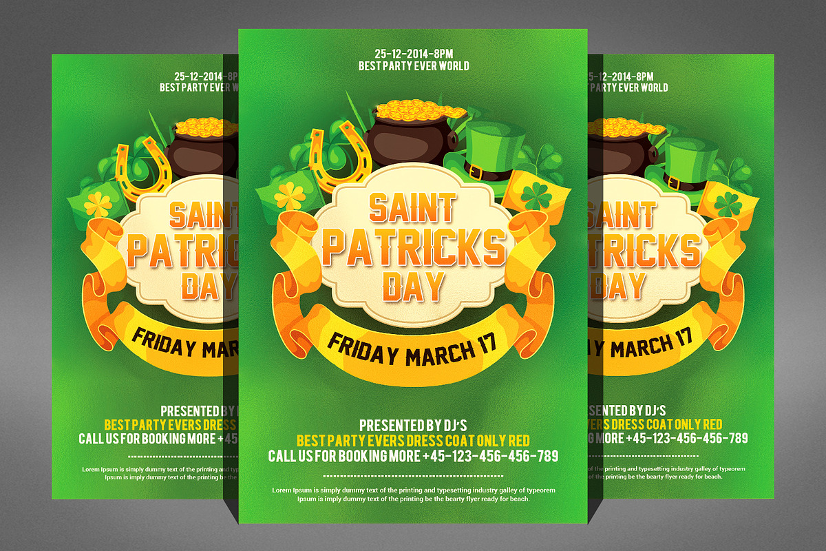 St. Patricks Day Party Flyer PSD, a Flyer Template by graphicforest