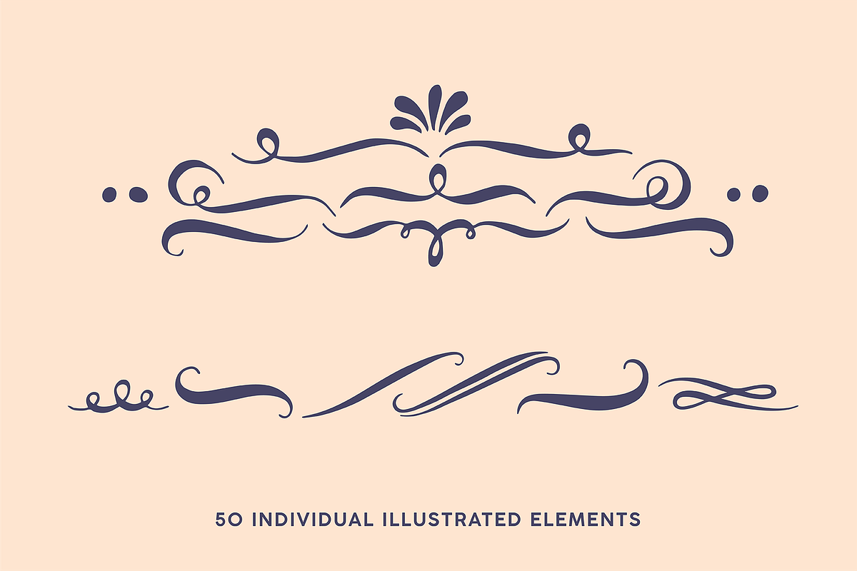 Flourish Illustration Vector Pack, a Decorative Illustration by Soph Rowe (Photo 3 of 5)